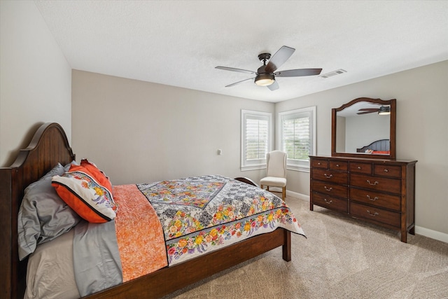 59 N Berryline Cir, Spring, TX 77381 - bedroom with light carpet and ceiling fan