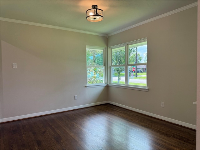 6202 Simsdale St, Houston, TX 77087 - empty room featuring dark wood-type flooring and ornamental molding