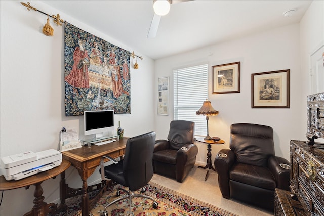 23502 Glenbuck St, Spring, TX 77373 - carpeted office space featuring a ceiling fan