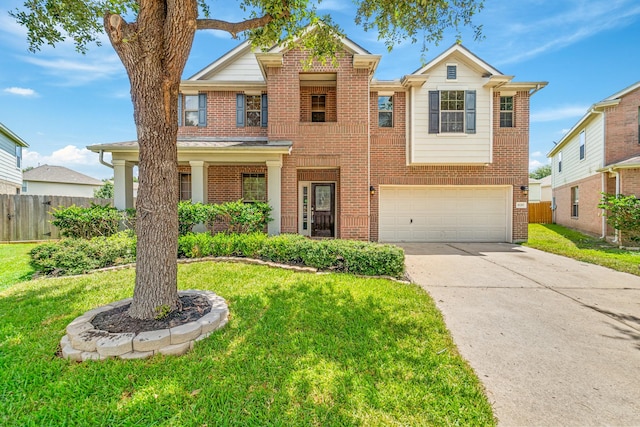 18203 Park Sage Ct, Cypress, TX 77433 - view of front facade featuring brick siding, driveway, and a garage
