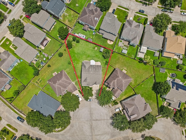 18203 Park Sage Ct, Cypress, TX 77433 - aerial perspective of suburban area with property parcel outlined