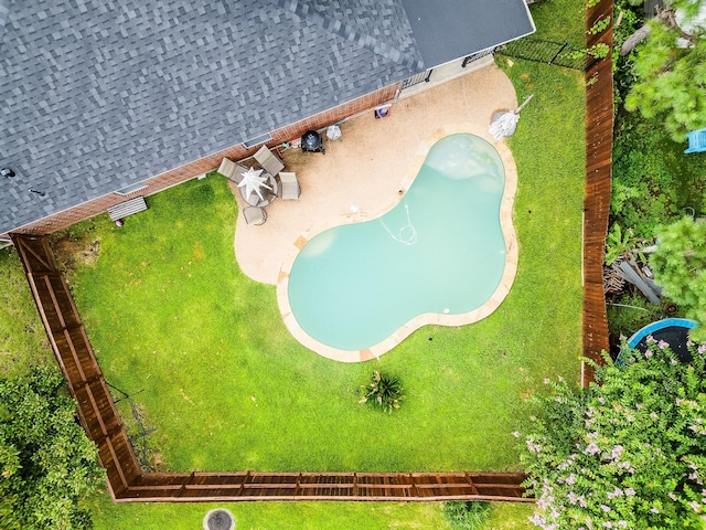 10627 Fire Sage Dr, Humble, TX 77396 - drone / aerial view of a pool area