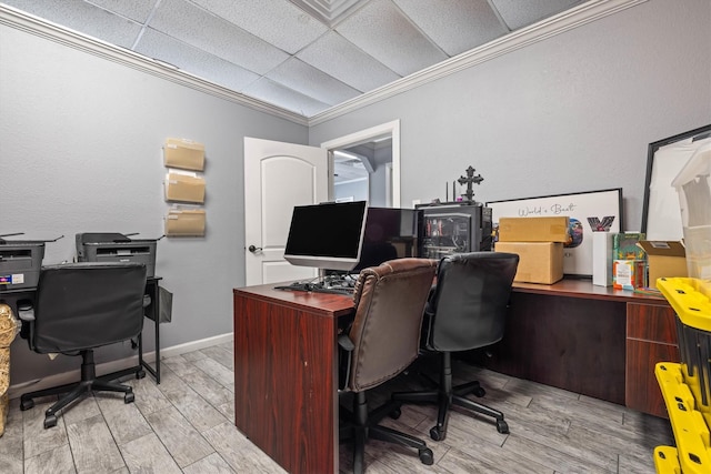 902 51st St, Galveston, TX 77551 - office with wood finished floors and baseboards