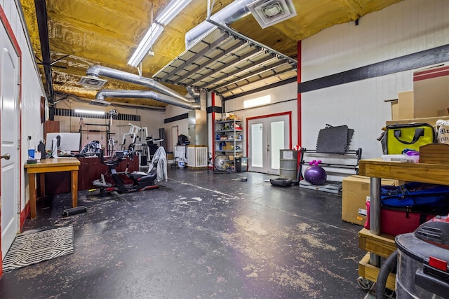 902 51st St, Galveston, TX 77551 - misc room featuring concrete flooring and french doors