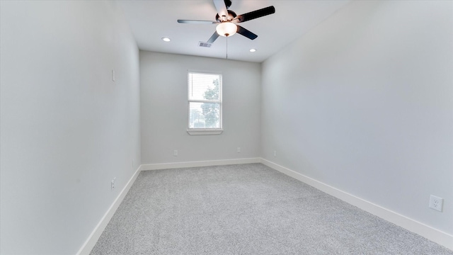 6902 Apollo St, Houston, TX 77091 - carpeted spare room with ceiling fan and recessed lighting