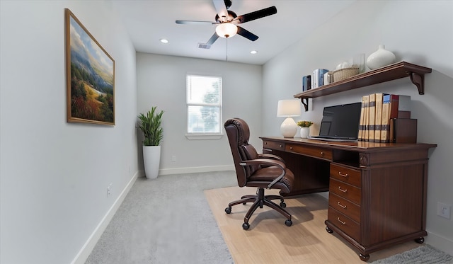6902 Apollo St, Houston, TX 77091 - office space featuring ceiling fan and baseboards