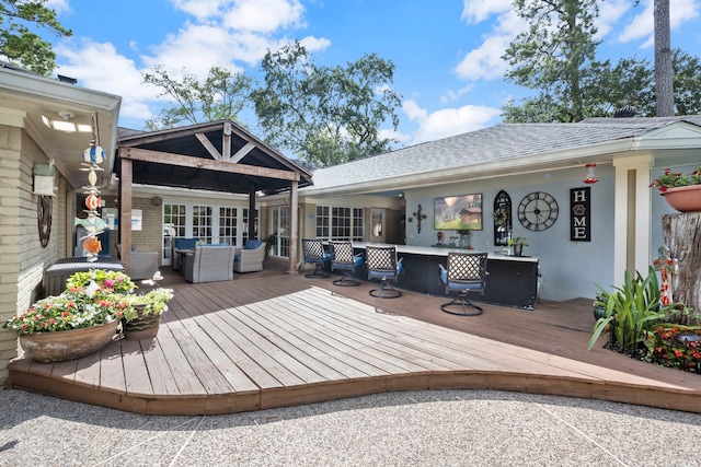 13306 Boca Raton Dr, Houston, TX 77069 - wooden deck featuring an outdoor hangout area