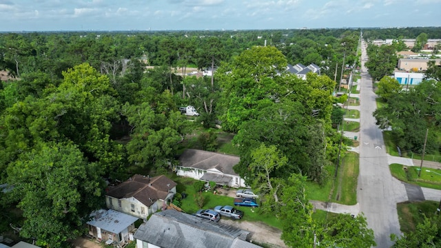 1321 De Soto St, Houston, TX 77091 - aerial view of residential area featuring a heavily wooded area