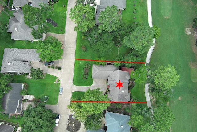 3134 Lake Island Dr, Montgomery, TX 77356 - aerial view of residential area with property parcel outlined