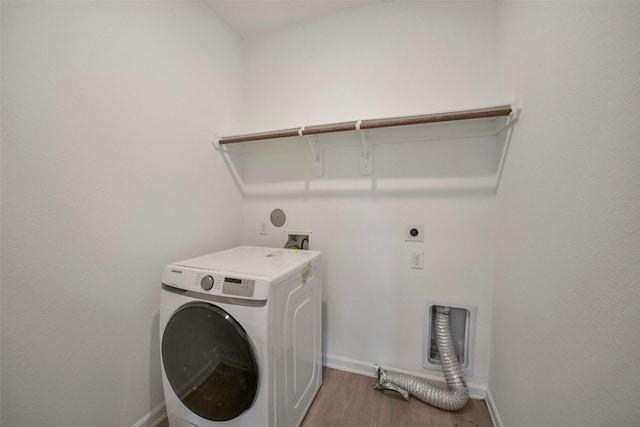 4918 Eldorado Rose Pl, Katy, TX 77493 - washroom featuring washer / clothes dryer and light wood finished floors