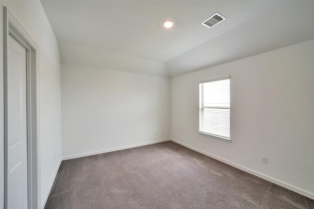 4918 Eldorado Rose Pl, Katy, TX 77493 - unfurnished room with dark carpet and vaulted ceiling