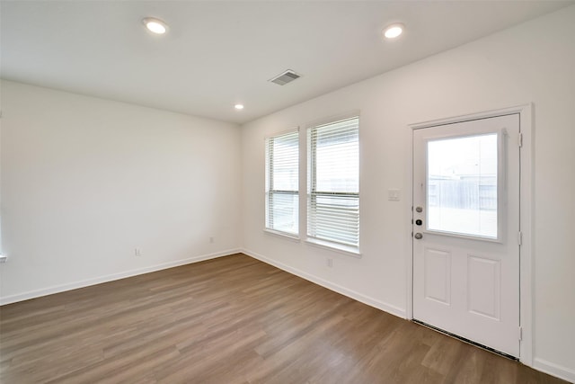4918 Eldorado Rose Pl, Katy, TX 77493 - foyer entrance with wood finished floors and recessed lighting