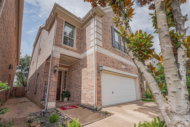 14439 Basalt Ln, Houston, TX 77077 - traditional-style house with brick siding, driveway, and an attached garage
