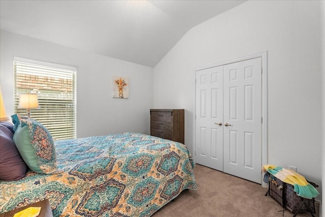 1803 Winding Trail Ln, Alvin, TX 77511 - carpeted bedroom with vaulted ceiling and a closet