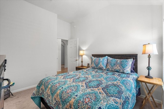 1803 Winding Trail Ln, Alvin, TX 77511 - carpeted bedroom with baseboards and high vaulted ceiling