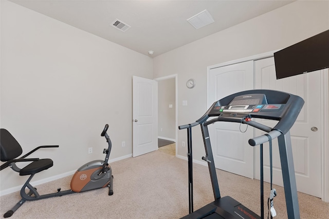 20726 Ranch Mill Ln, Cypress, TX 77433 - exercise room featuring carpet flooring and baseboards