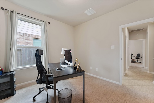 20726 Ranch Mill Ln, Cypress, TX 77433 - office space featuring attic access, plenty of natural light, and light carpet