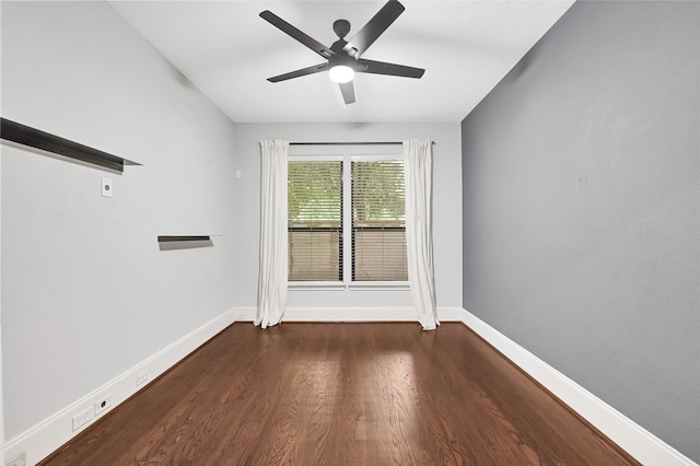 1320 Studer St, Houston, TX 77007 - unfurnished room featuring wood finished floors and ceiling fan