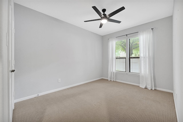 1320 Studer St, Houston, TX 77007 - spare room featuring light colored carpet and a ceiling fan