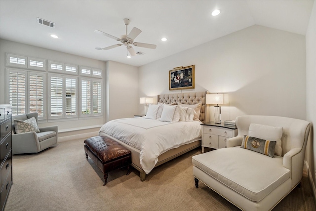 1126 Lake Pointe Pkwy, Sugar Land, TX 77478 - bedroom with recessed lighting, light colored carpet, and a ceiling fan
