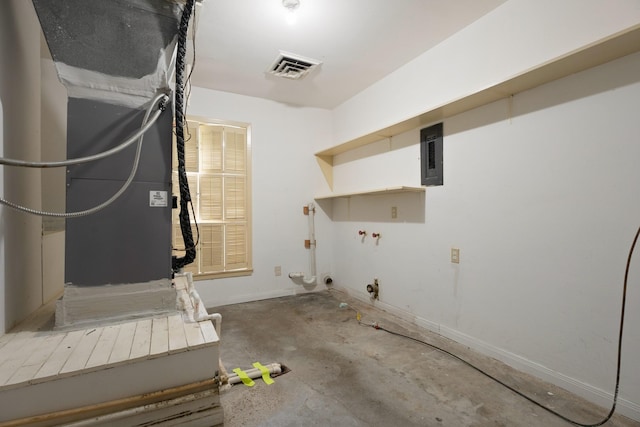 303 S Jackson St, Alvin, TX 77511 - laundry area with electric panel and baseboards
