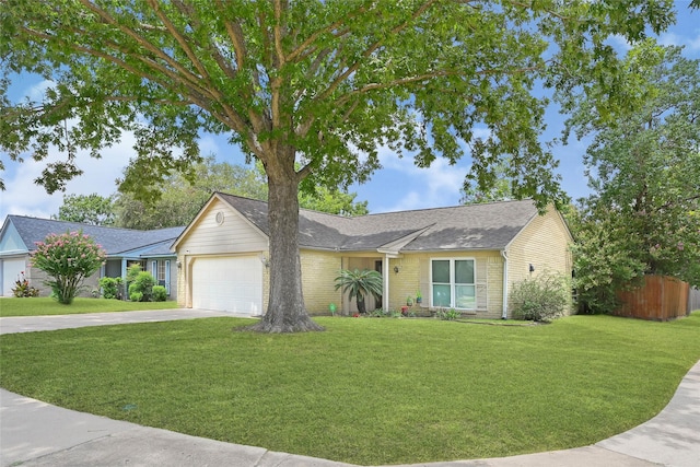 20042 S Pecos Valley Trl, Katy, TX 77449 - ranch-style house with an attached garage, brick siding, concrete driveway, and roof with shingles