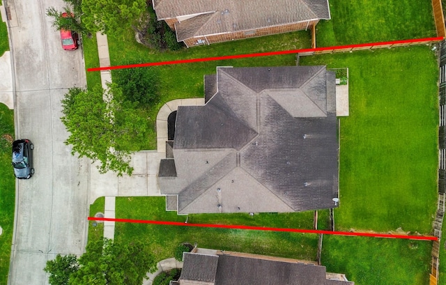 4723 Peninsula Garden Way, Humble, TX 77396 - view from above of property featuring property boundaries highlighted
