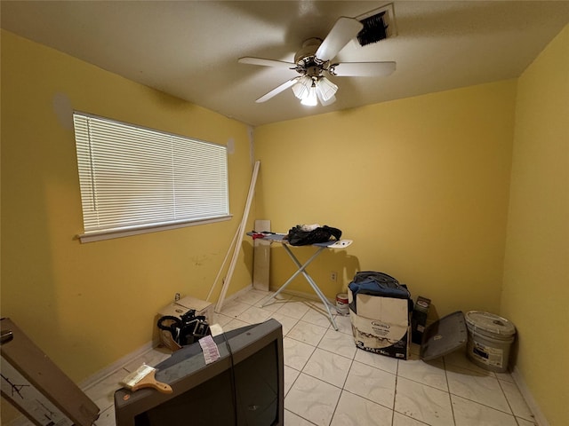 9227 Vanwood St, Houston, TX 77040 - misc room featuring baseboards and a ceiling fan