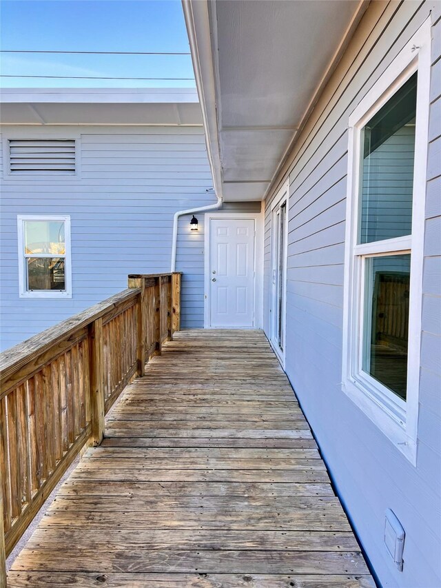 2328 Wimcrest St, Galveston, TX 77551 - view of wooden deck