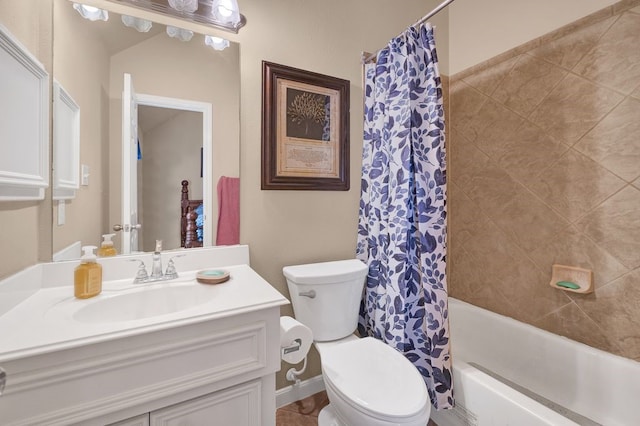 13603 Sand Mountain Ln, Houston, TX 77044 - bathroom with vanity and shower / bath combo with shower curtain