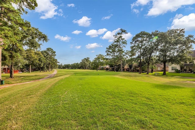 7710 Aerobic Ave, Humble, TX 77346 - view of community featuring a yard and golf course view