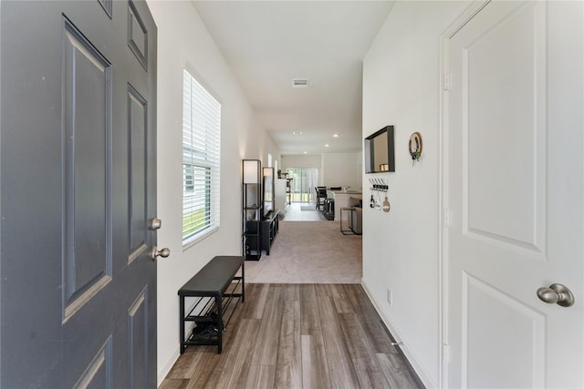 10138 California Lily Ln, Houston, TX 77016 - entrance foyer featuring wood finished floors and recessed lighting