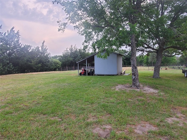 95 Red Tip Ln, Brenham, TX 77833 - view of yard with an outbuilding