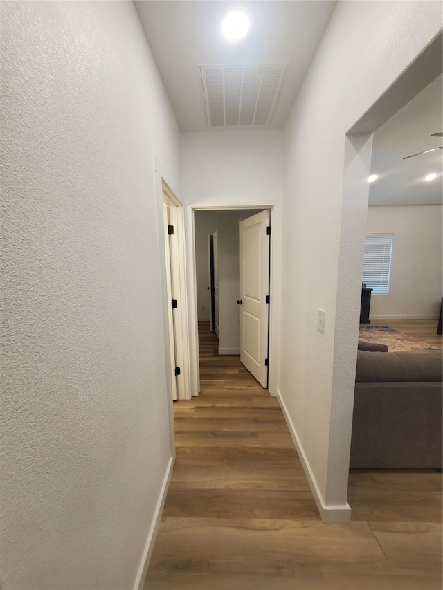 95 Red Tip Ln, Brenham, TX 77833 - hall with wood finished floors and baseboards