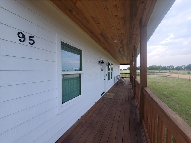 95 Red Tip Ln, Brenham, TX 77833 - wooden deck with a view of countryside