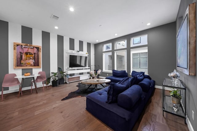 734 W Donovan St, Houston, TX 77091 - living room with wood finished floors and recessed lighting