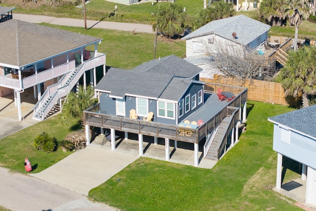 4211 Surf Dr, Galveston, TX 77554 - view from above of property