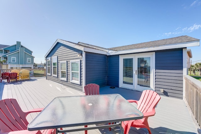 4211 Surf Dr, Galveston, TX 77554 - deck featuring outdoor dining area
