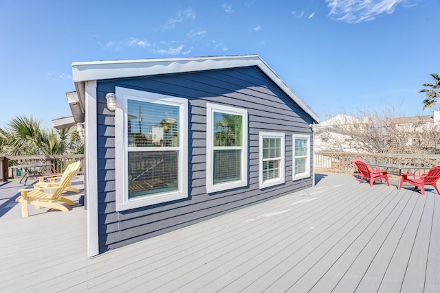 4211 Surf Dr, Galveston, TX 77554 - view of wooden deck