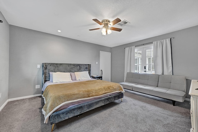 7530 Deep Forest Dr, Houston, TX 77088 - bedroom with carpet and a ceiling fan