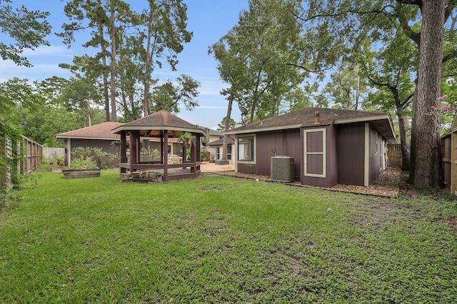 27237 Lana Ln, Conroe, TX 77385 - fenced backyard featuring a gazebo