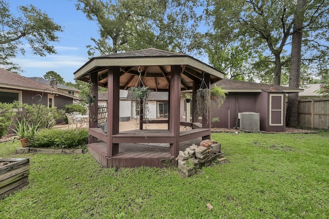 27237 Lana Ln, Conroe, TX 77385 - rear view of property featuring a gazebo and a wooden deck