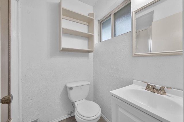 27237 Lana Ln, Conroe, TX 77385 - bathroom with vanity and a textured wall