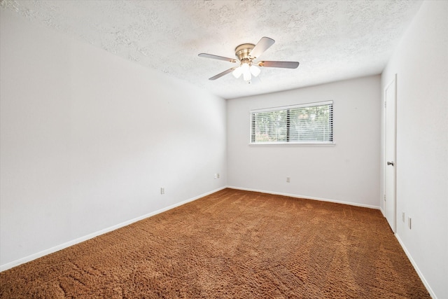 16810 Methil Dr, Spring, TX 77379 - spare room featuring a textured ceiling, carpet, and ceiling fan