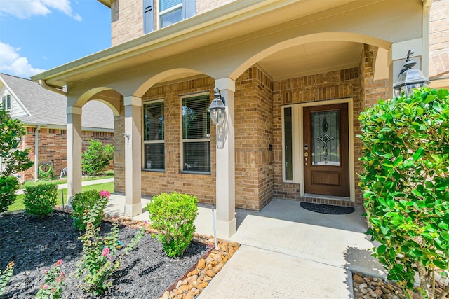 18002 Quarry Vale Dr, Cypress, TX 77429 - entrance to property with a porch and brick siding