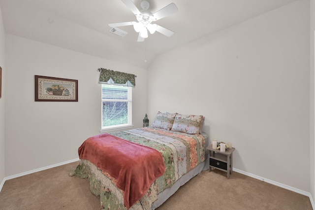 30302 Castle Forest Dr, Spring, TX 77386 - bedroom featuring carpet flooring, a ceiling fan, and vaulted ceiling