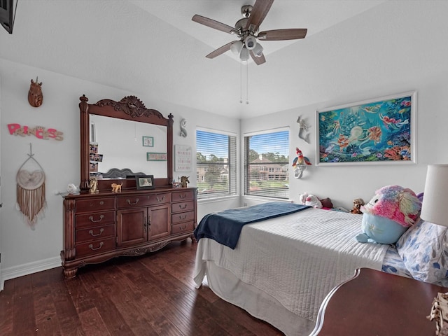 11938 Galentine Pt, Cypress, TX 77429 - bedroom featuring dark wood finished floors and a ceiling fan