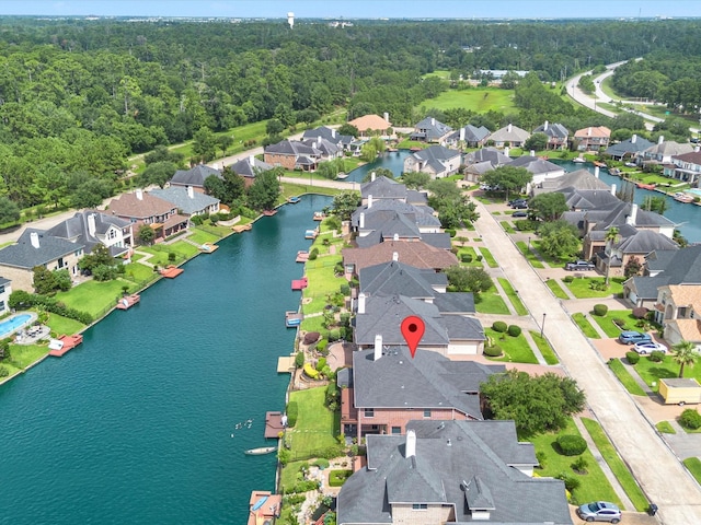 11938 Galentine Pt, Cypress, TX 77429 - aerial perspective of suburban area with a large body of water