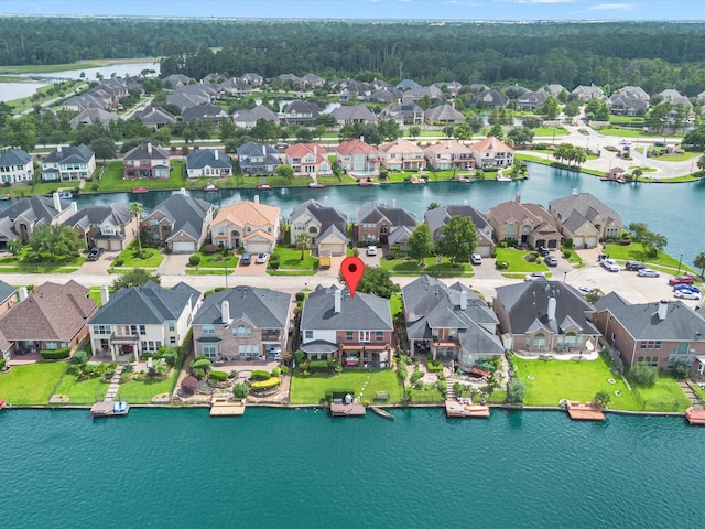 11938 Galentine Pt, Cypress, TX 77429 - aerial view of residential area featuring a nearby body of water
