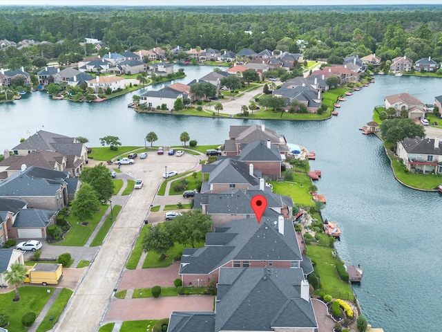 11938 Galentine Pt, Cypress, TX 77429 - aerial overview of property's location featuring nearby suburban area and a large body of water